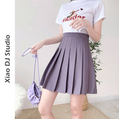 Naiste kõrge vöökohaga plisseeritud seelik