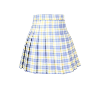 Ženska karirana haljina visokog struka u tri boje