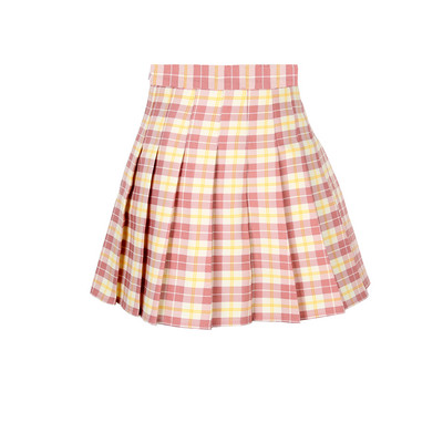 Ženska karirana haljina visokog struka u tri boje