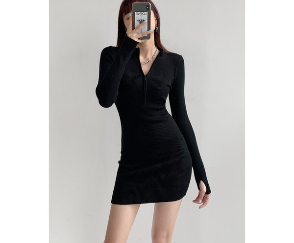 Rochie casual dama din catifea