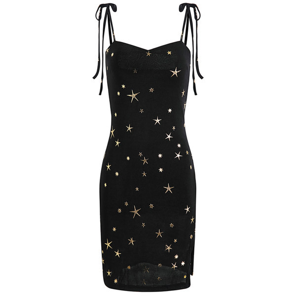 Peenikeste rihmadega naiste kleit musta värvi