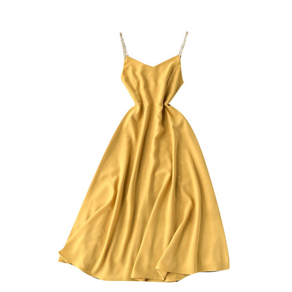 Stiilne naiste kleit õhukeste rihmadega - mitut värvi