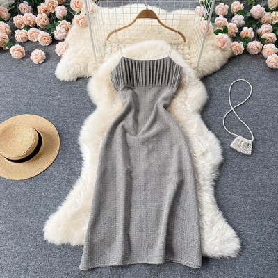 Rochie de vara model dreapta cu bretele subtiri