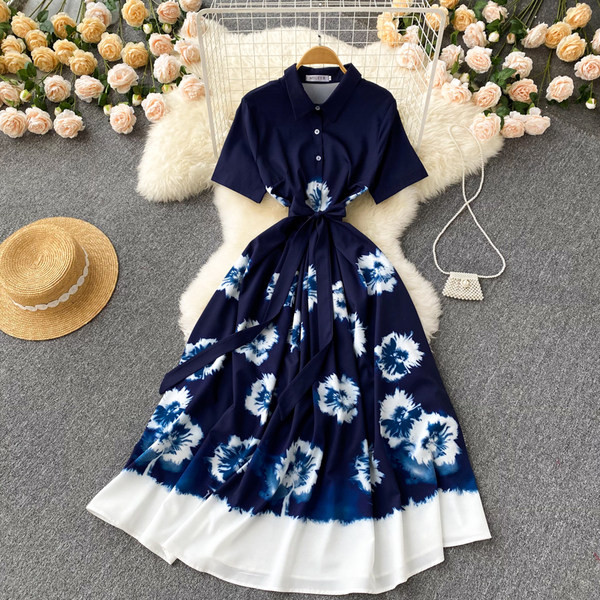 Rochie de dama cu maneca scurta si curea