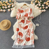 Rochie lunga de dama cu talie elastica