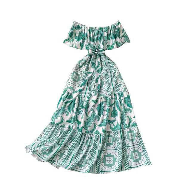 Uue mudeli naiste pikk kleit vööga