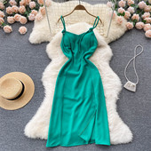 Õhukeste rihmadega vabaaja naiste kleit