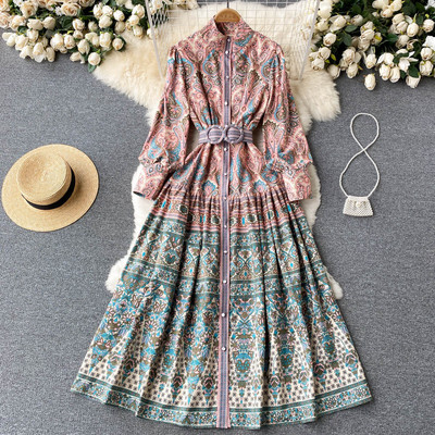 Rochie casual de dama cu nasturi si curea