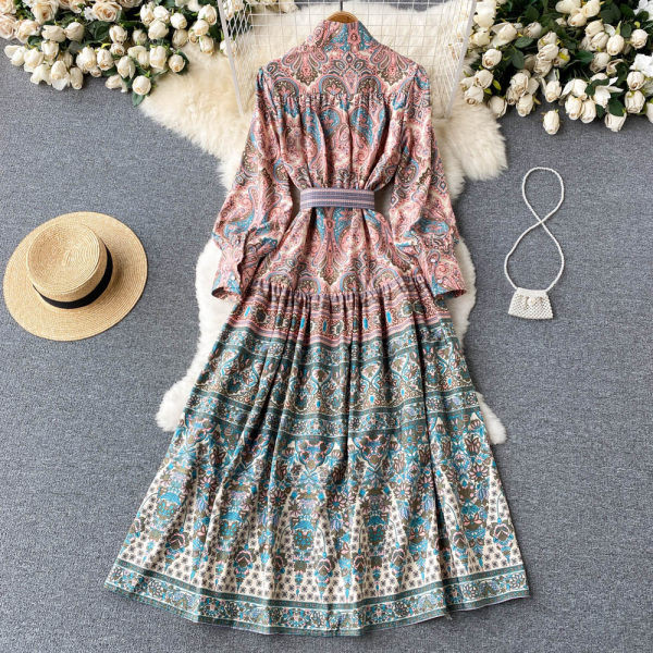 Rochie casual de dama cu nasturi si curea