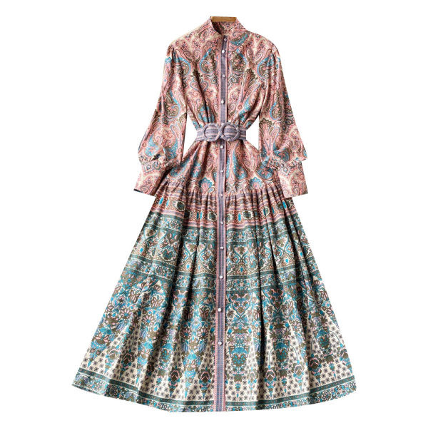 Rochie casual de dama cu nasturi si curea