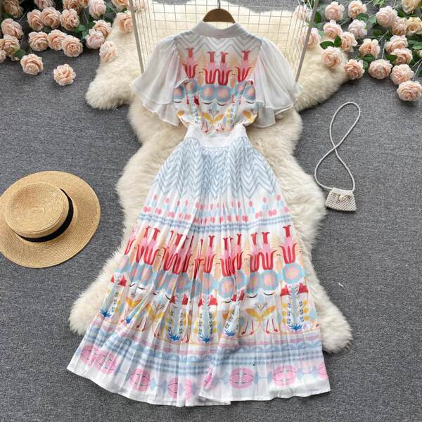 Rochie cu croi lung cu nasturi