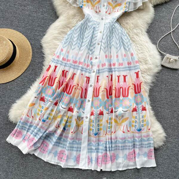 Rochie cu croi lung cu nasturi