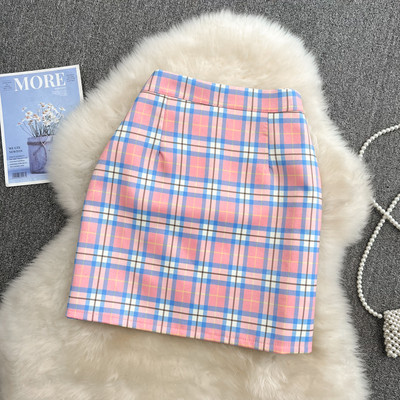 Lühike kõrge vöökohaga naiste seelik – kolme värvi