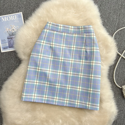 Lühike kõrge vöökohaga naiste seelik – kolme värvi