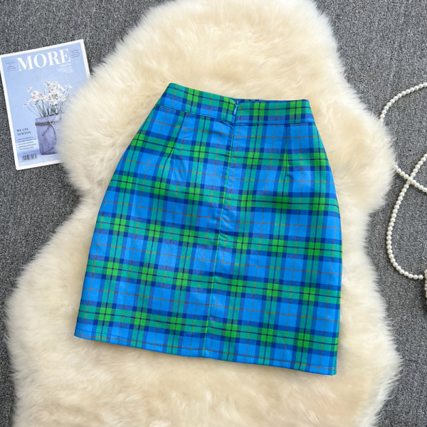 Lühike kõrge vöökohaga naiste seelik – kolme värvi