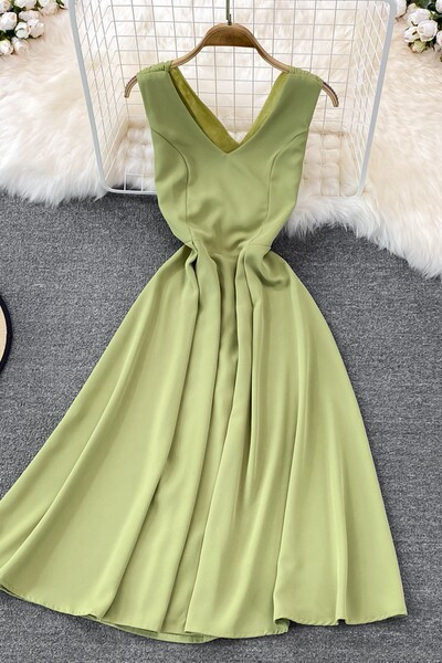 Rochie casual dama cu decolteu spitz - patru culori