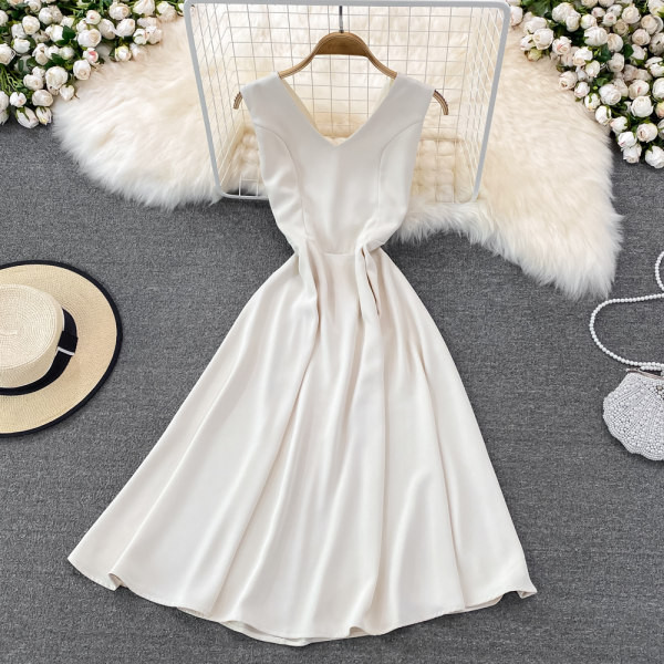 Rochie casual dama cu decolteu spitz - patru culori