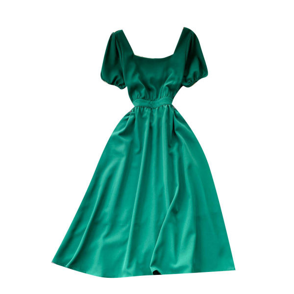 Ruudukaelusega vabaaja kleit