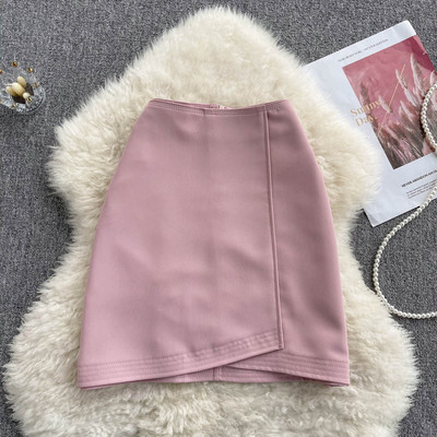 Asümmeetriline kõrge vöökohaga seelik