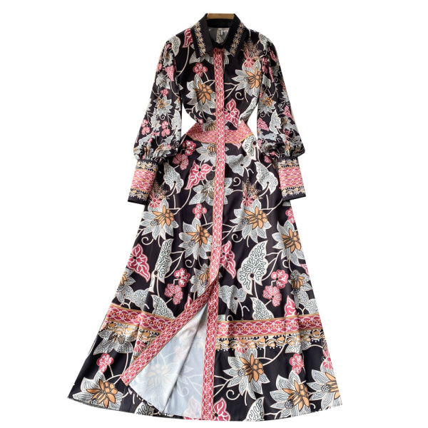 Μακρύ φόρεμα με φλοράλ μοτίβα