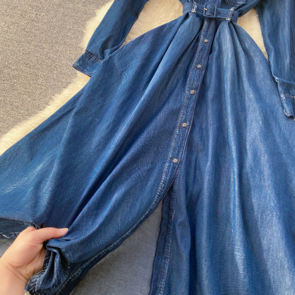 Pika lõikega tikandiga teksakleit