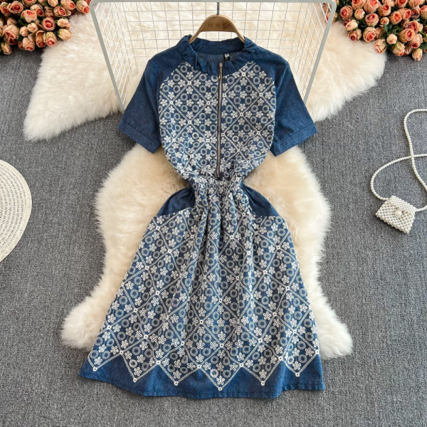 Vabaaja naiste teksakleit luku ja lühikeste varrukatega