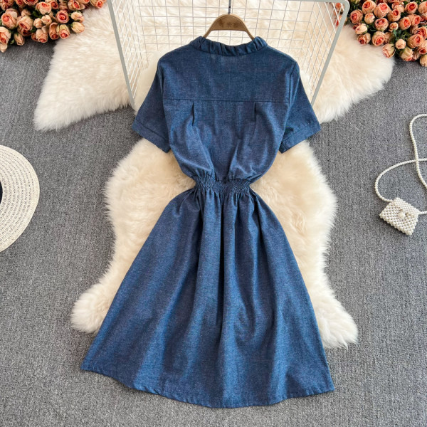 Vabaaja naiste teksakleit luku ja lühikeste varrukatega