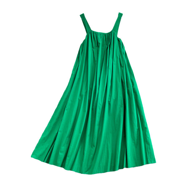 Kaasaegne naiste kleit rihmadega rohelist värvi