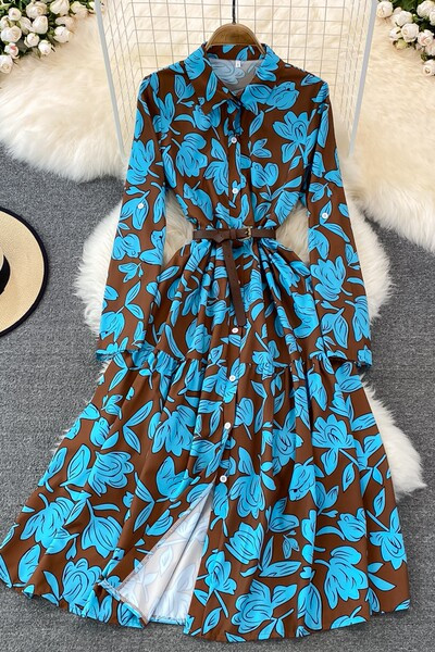 Naiste vabaaja kleit vöökohal