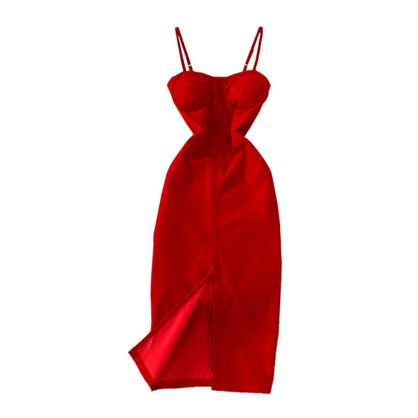 Naiste elegantne kleit reguleeritavate lipsudega