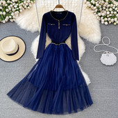 Kevadise lõikega tülliga kleit