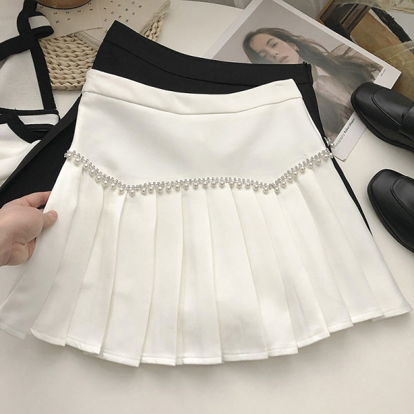 Naiste seelik pärlite ja kõrge vöökohaga - kahte värvi