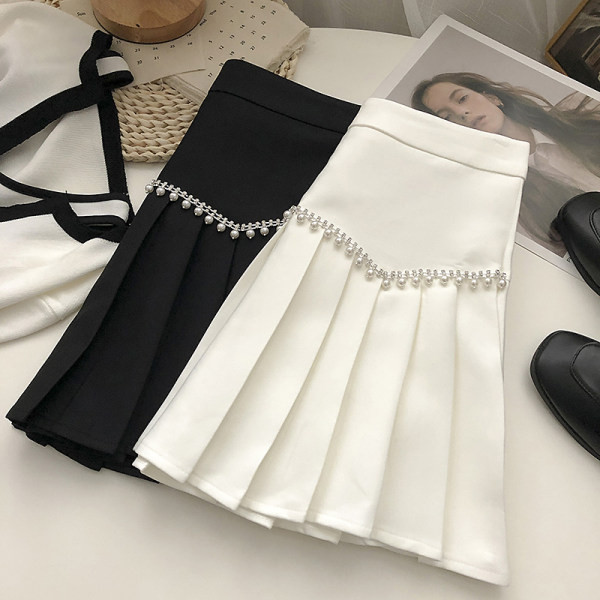 Naiste seelik pärlite ja kõrge vöökohaga - kahte värvi