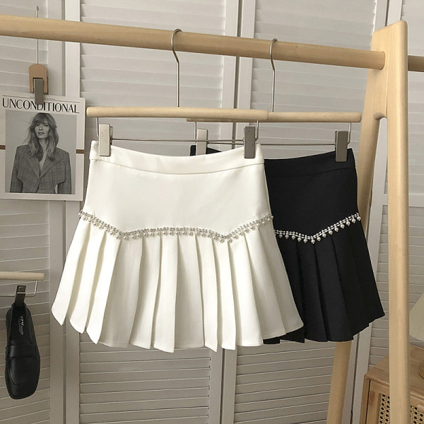 Naiste seelik pärlite ja kõrge vöökohaga - kahte värvi