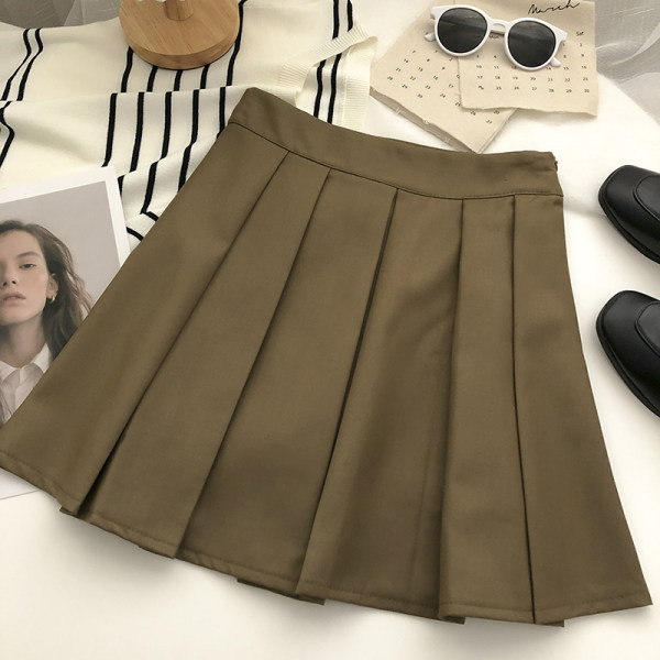 Lühike plisseeritud seelik mitmes värvitoonis