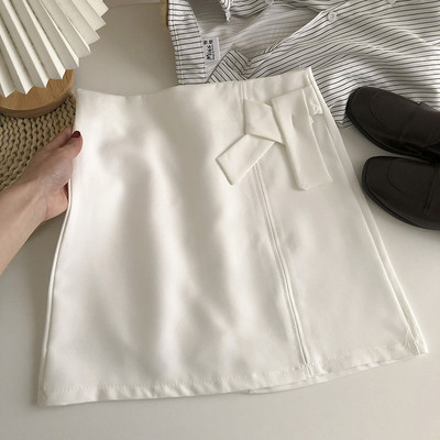 Naiste lühike seelik puhas kõrge vöökohaga mudel