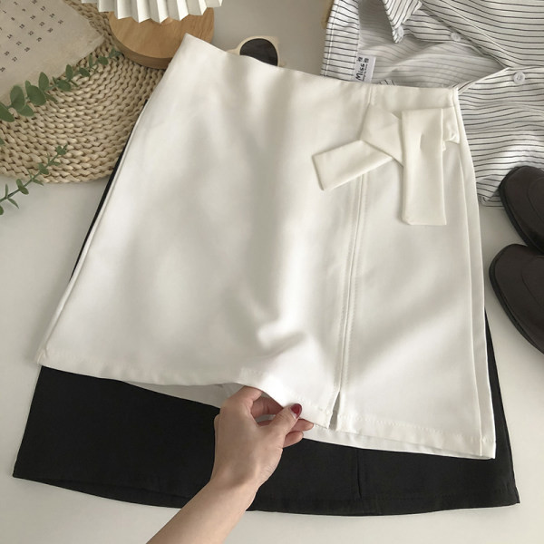 Naiste lühike seelik puhas kõrge vöökohaga mudel