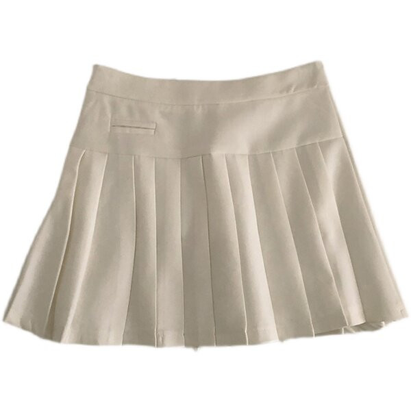 Lühike plisseeritud seelik kolmes värvitoonis