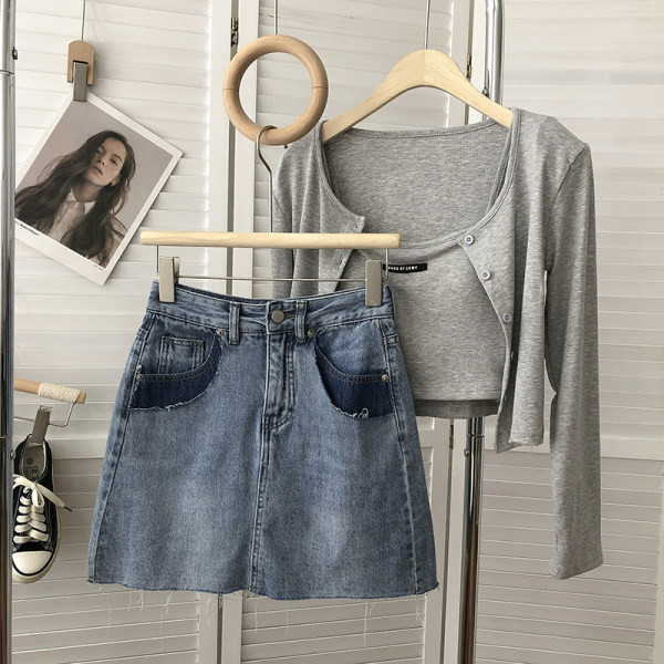 Naiste lühike teksaseelik tavaline mudel