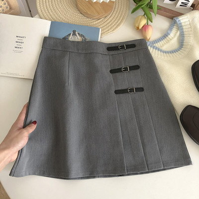 Κοντή γυναικεία φούστα  ψηλόμεση σε δίο χρώματα