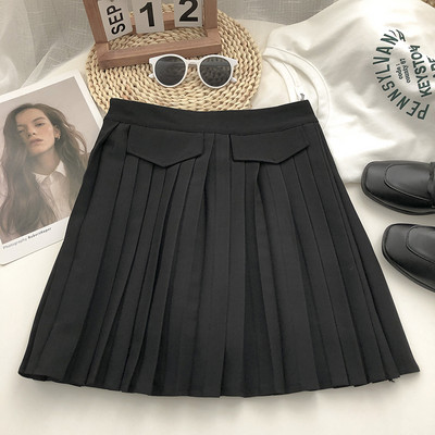 Fusta scurta de dama cu talie inalta - mai multe culori