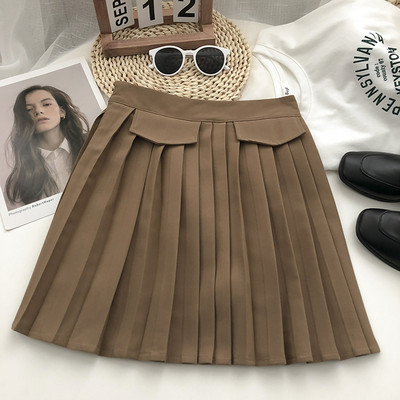 Fusta scurta de dama cu talie inalta - mai multe culori