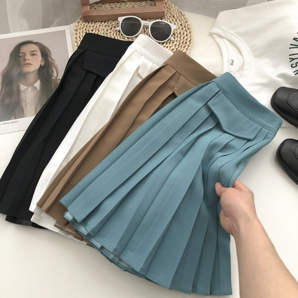 Fusta scurta de dama cu talie inalta - mai multe culori