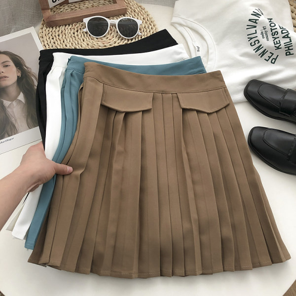 Fusta scurta de dama cu talie inalta - mai multe culori