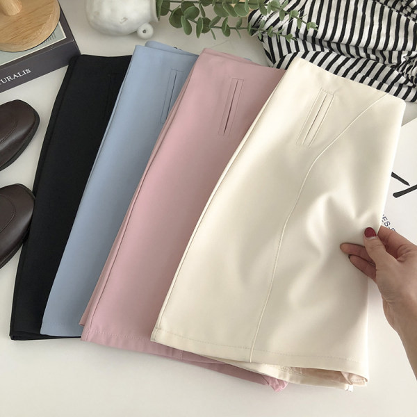 Lühike lukuga nahast seelik