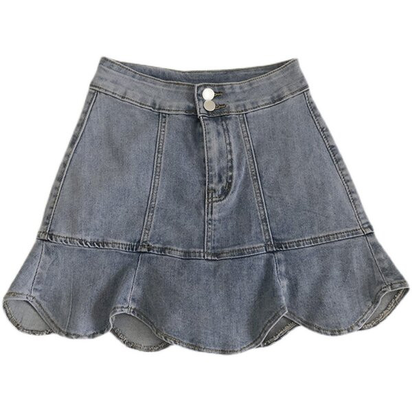 Naiste kõrge vöökohaga teksaseelik