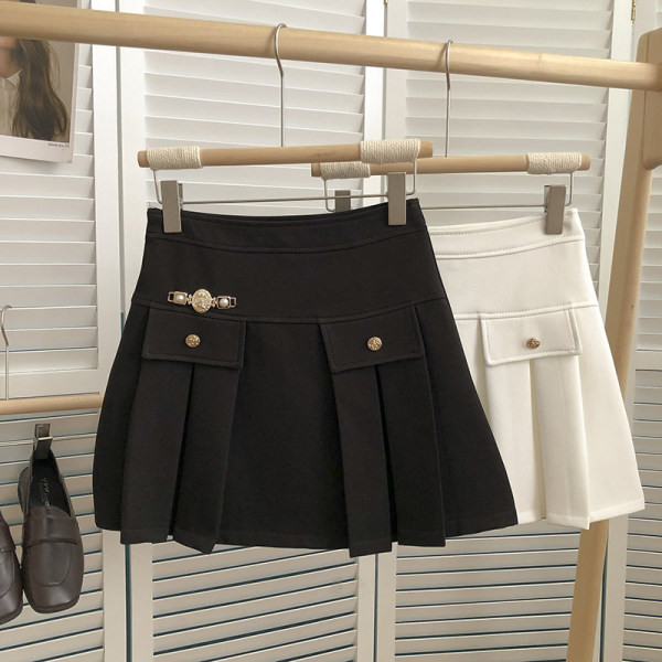 Lühike kõrge vöökohaga seelik - kaks värvi