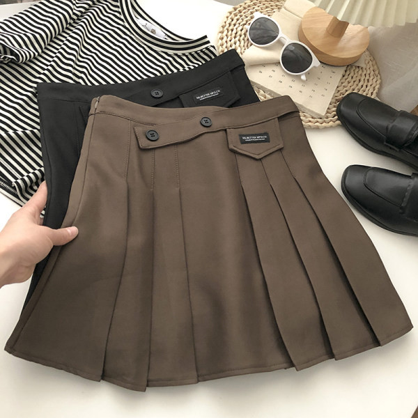 Plisseeritud lühike nööpidega seelik