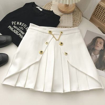 Πλισέ γυναικεία φούστα με μεταλλική διακόσμηση