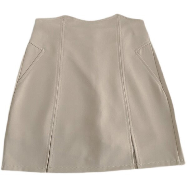 Moodne kõrge vöökoha ja lõhikutega naiste seelik